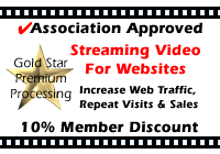 Association approved streaming video for websites - 20% member discount